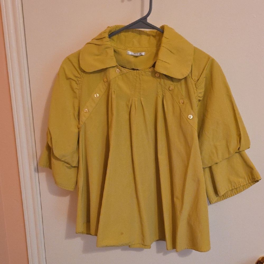 Yellow Women's  Cotton Blouse